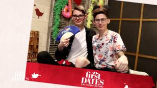 Tim ist hingerissen von seinem Datepartner Kevin! Tim ist hingerissen von seinem Datepartner Kevin!