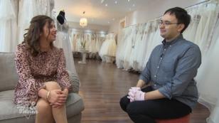 Sabrinas erstes Brautkleid war ein unbequemes "Stehkleid" Sabrinas erstes Brautkleid war ein unbequemes "Stehkleid"