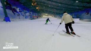 Skifahren mit nur einem Bein! Skifahren mit nur einem Bein!