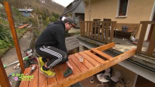 Die Brücke zum Garten spart Schritte ein Die Brücke zum Garten spart Schritte ein
