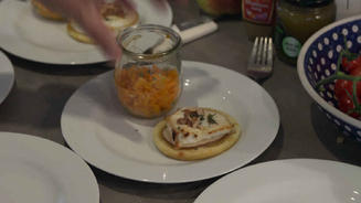 Ziegenkäse Tartlet mit Honig