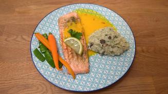 Lachs mit Kaiserschoten