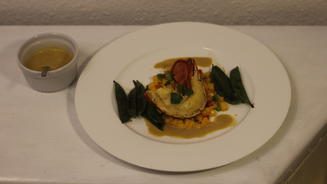 Hummer auf Mangobett