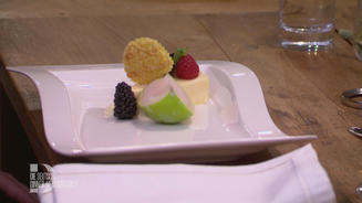 Orangenparfait & Apfelsorbet 