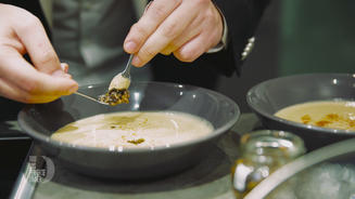 Maronencremesuppe mit Trüffel