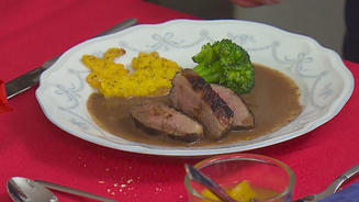 Gebratene Entenbrust mit Polenta