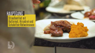 Straußenfilet an Rotweinsoße