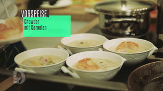 Chowder mit Garnelen