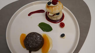 Blätterteig mit Mascarponecrème 