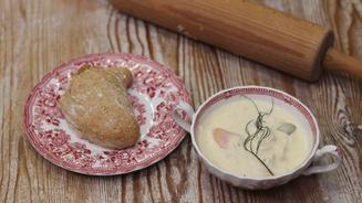 Lachsforellentatar mit Nordseekrabben