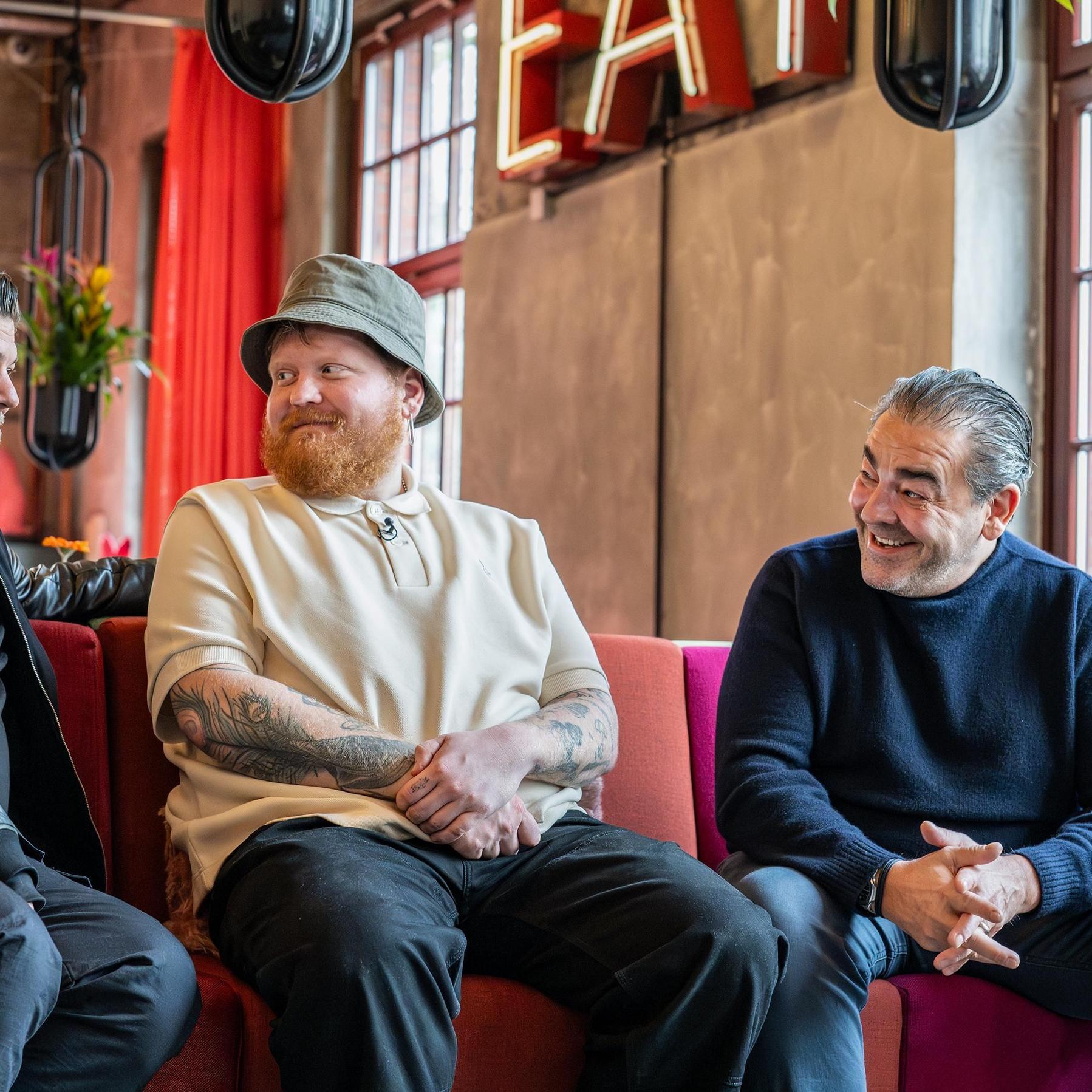 V.l.: Tim Mälzer, Lukas Mraz, Juan Amador V.l.: Tim Mälzer, Lukas Mraz, Juan Amador