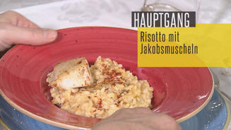 Fischrisotto mit Jakobsmuscheln