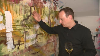 Sigurd zeigt sein Maler-Atelier