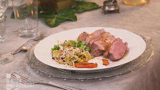 Entenbrust an Sprossensalat