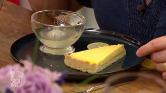 Zitronentarte mit Limetten-Sorbet