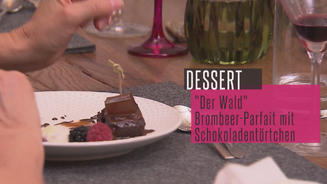 Schokogelee mit Brombeer-Parfait