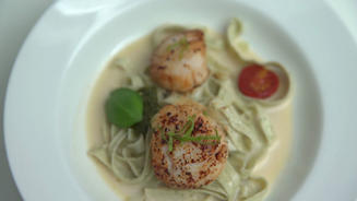 Jakobsmuscheln mit Fettucchine