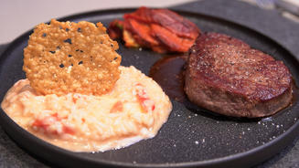 Rinderfilet mit Caprese-Risotto