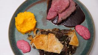 Roastbeef mit Pilzstrudel
