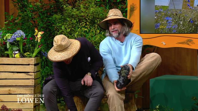 Hier tauschen die "Löwen" ihre Investoren-Outfits gegen Strohhut und Gummistiefel