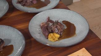 Rehrücken mit Karibik-Choco-Sauce