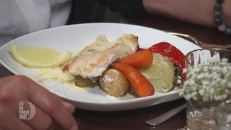 Filet vom Saibling an Fenchel-Gemüse