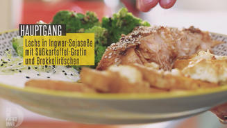 Lachsfilet in Soja-Ingwersoße