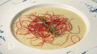 Topinambursuppe mit Passionsfrucht