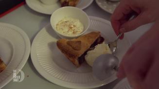 Syllabub trifft auf Apfeltarte