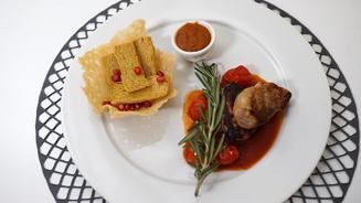 Schweinefilet mit Kichererbsen Pommes 