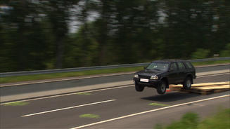 Spektakuläre Autostunts