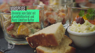 Dreierlei vom Salat mit Bierbrot