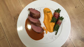 Schweinelende mit Apfel-Sherry-Soße