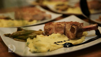 Kalbskarree mit Frühlingsgemüse