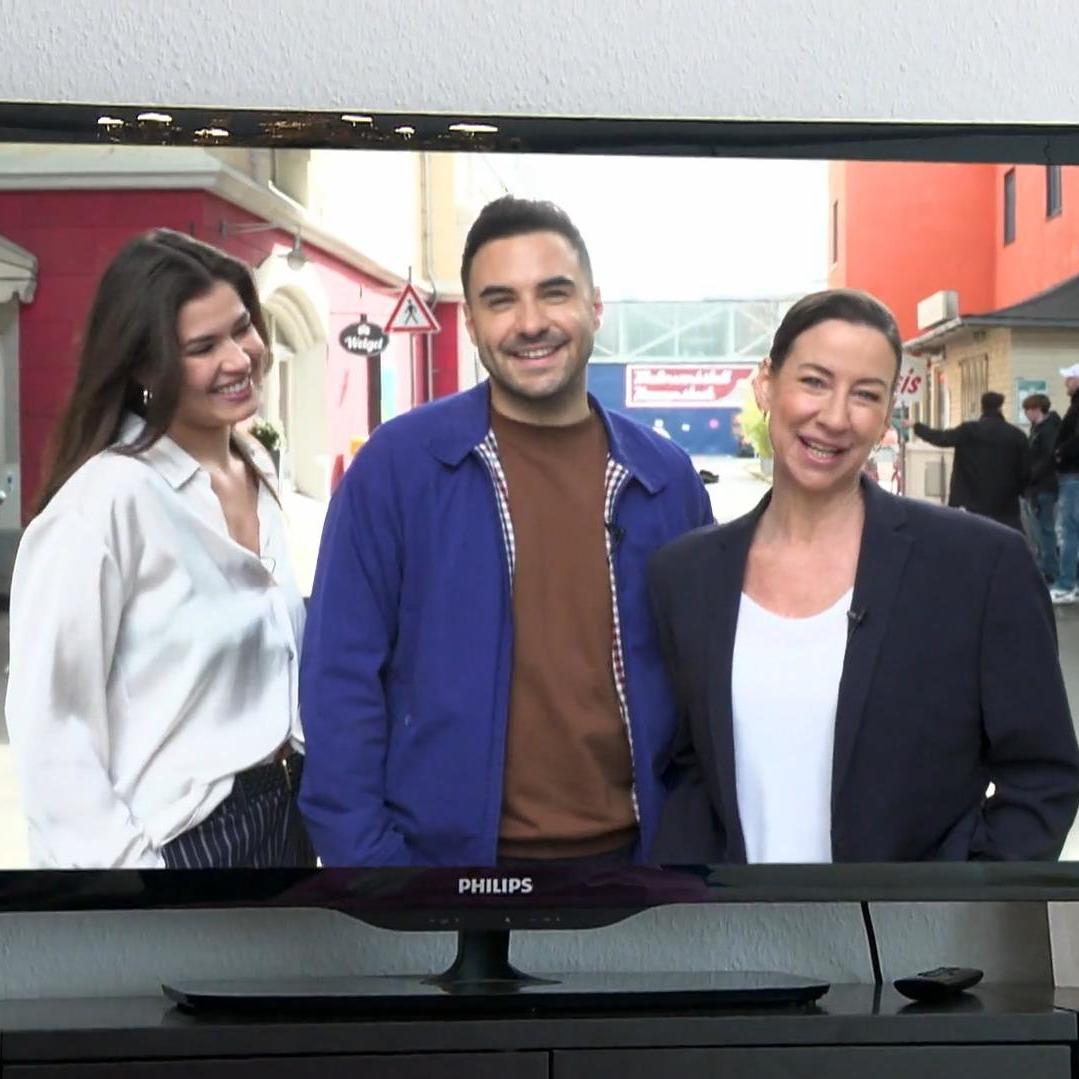 Die „Unter Uns“-Stars Sharon Berlinghoff, Lars Steinhövel und Isabell Hertel (v.l.n.r.) begleiten die Kandidatinnen beim Shoppen. Die „Unter Uns“-Stars Sharon Berlinghoff, Lars Steinhövel und Isabell Hertel (v.l.n.r.) begleiten die Kandidatinnen beim Shoppen.