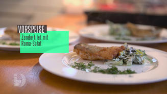 Zanderfilet mit Roma Salat