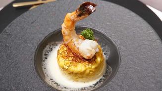 Safranrisotto mit Riesengarnele