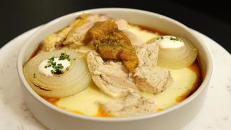 Perlhuhn mit Kartoffelpüree
