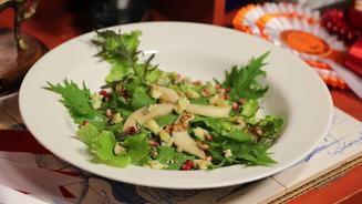Rucola Salat mit Blauschimmelkäse