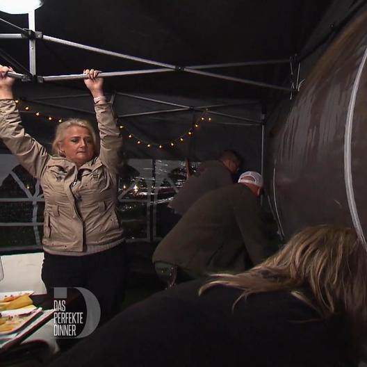 Beim Dinner-Camping-Special kann es wettermäßig auch turbulent zugehen