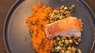 Schweinebauch mit Butternusskürbis