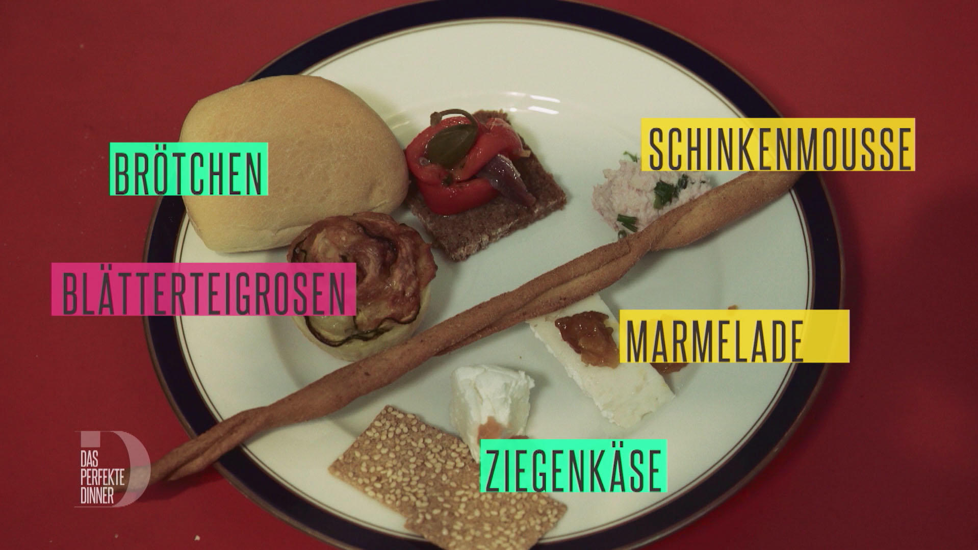 Pecorino-Walnuss-Cantucci, Croutons mit Schinkenmousse ... Pecorino-Walnuss-Cantucci, Croutons mit Schinkenmousse ...