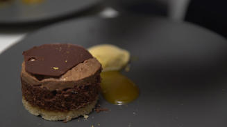 Schokoladentörtchen – Lavendeleis