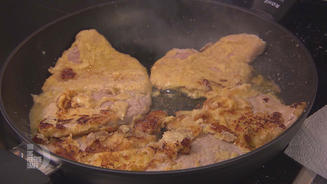 Piccata Milanese mit Spaghetti