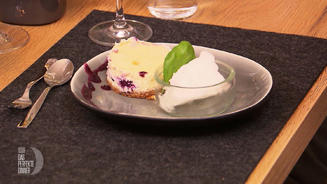 Cheesecake mit Zitronensorbet