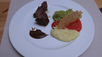 Kalbsbäckchen mit Kartoffelpüree