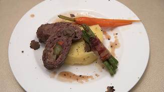 Rinderroulade, Kartoffel-Trüffelstampf