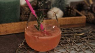 Pink Grapefruit Rosemary Greyhound