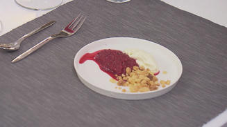 Himbeerkompott & Crumble