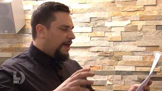 Lars steigt für die Gäste in die Bütt